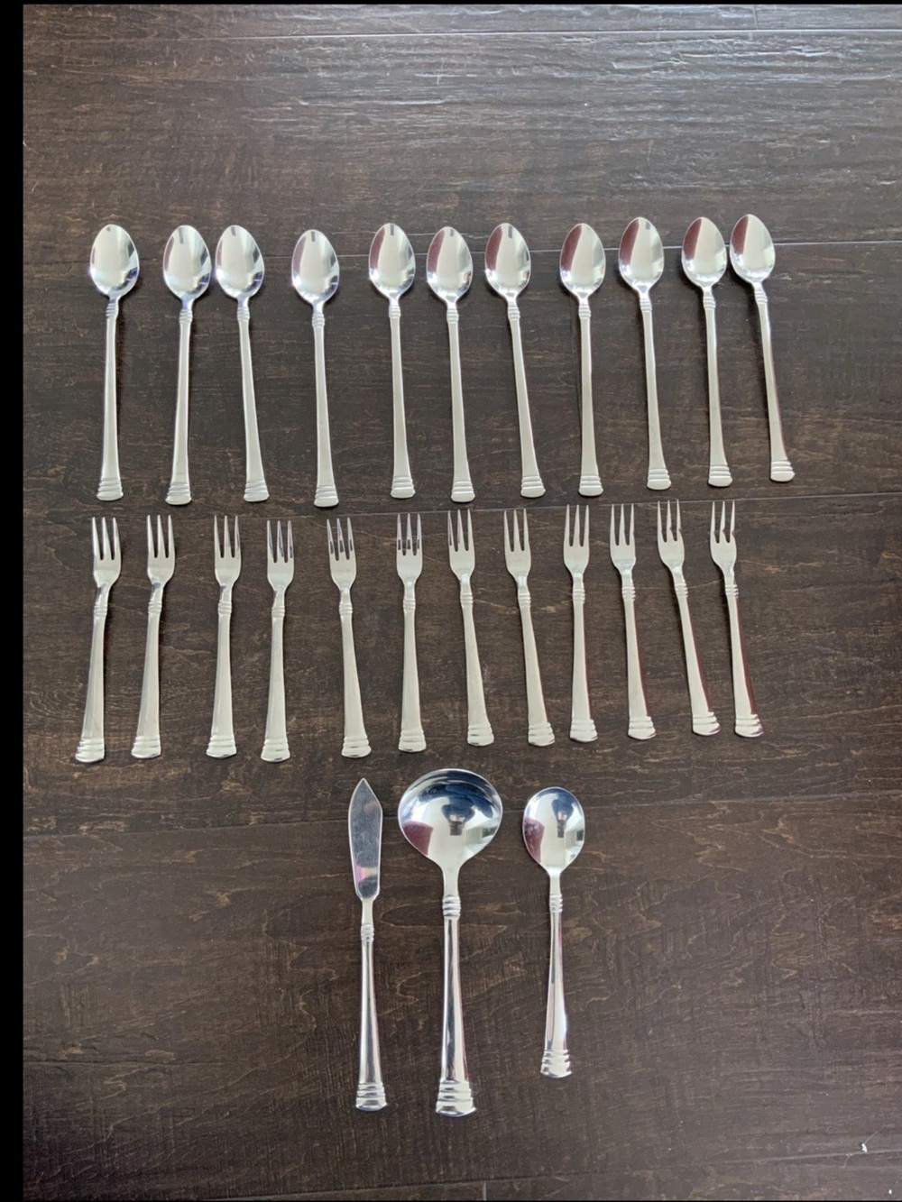 CambridgeStainless Steel Flatware ICED TEA SPOONS & COCKTAIL FORKS & Misc 26 Pcs